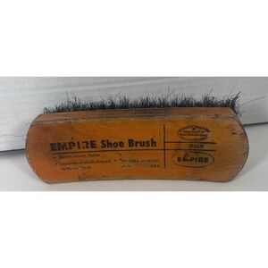 VTG 70's/80's Empire 5318 Shoe Shine Brush Real Horsehair, Wood Handle VERY GOOD